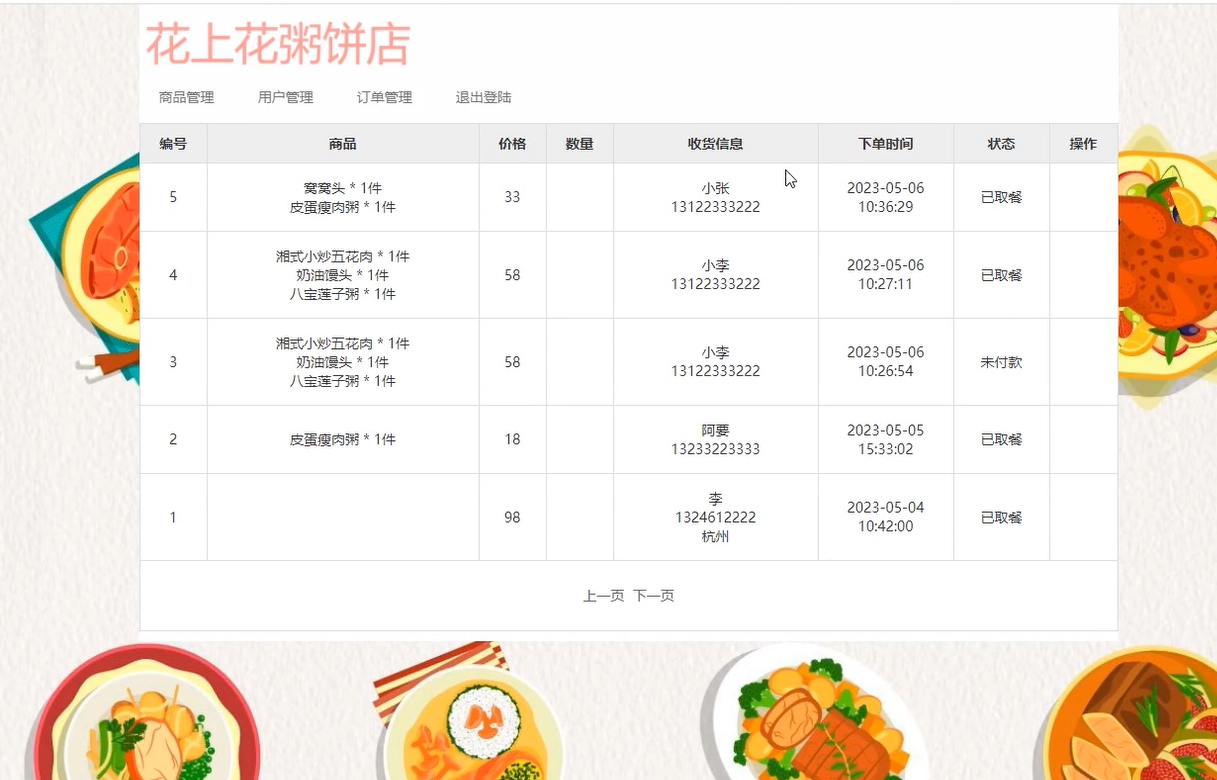 基于PHP在线点餐商城系统，php期末作业动态网页，php大作业源码代做下载 预览图5