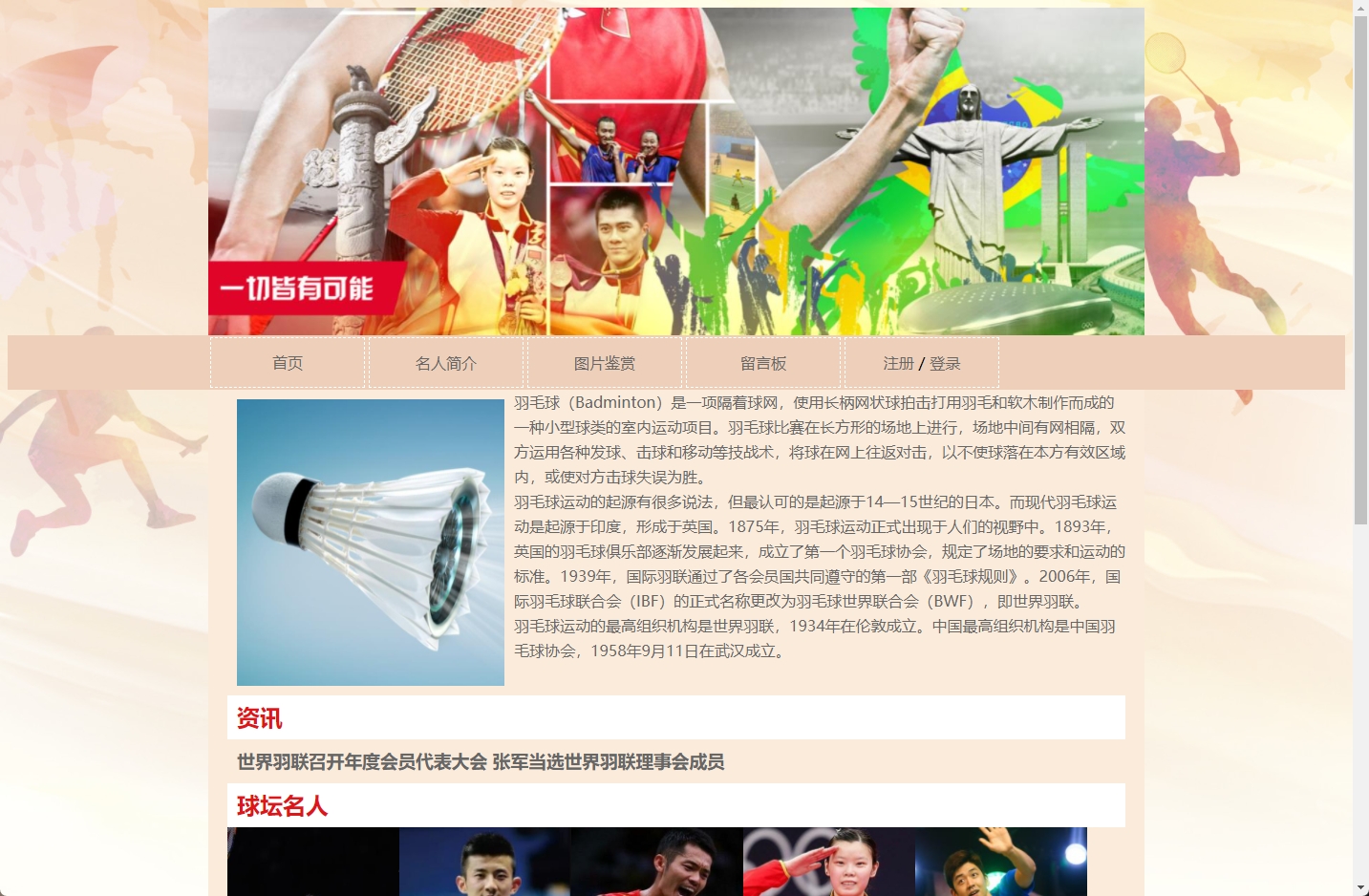 基于PHP羽毛球运动留言板系统实现增删改查，php网页设计作业 网页设计作业 预览图7